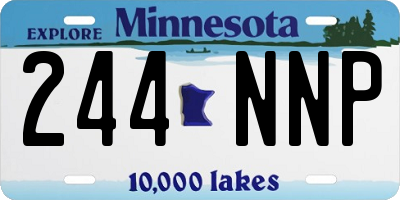 MN license plate 244NNP