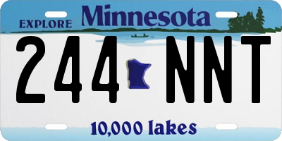 MN license plate 244NNT