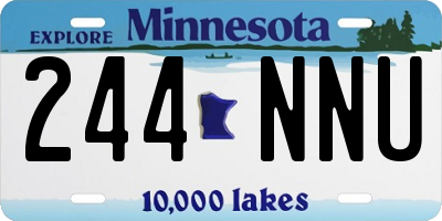 MN license plate 244NNU