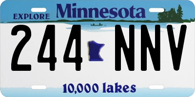 MN license plate 244NNV