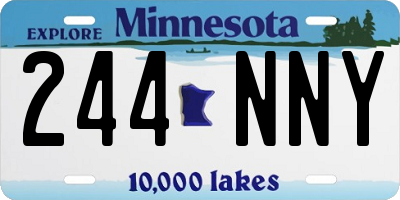 MN license plate 244NNY