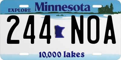 MN license plate 244NOA