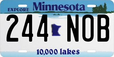 MN license plate 244NOB