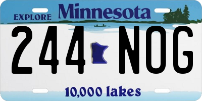 MN license plate 244NOG