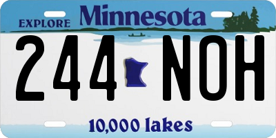 MN license plate 244NOH