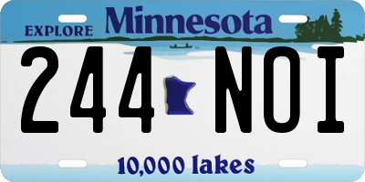MN license plate 244NOI