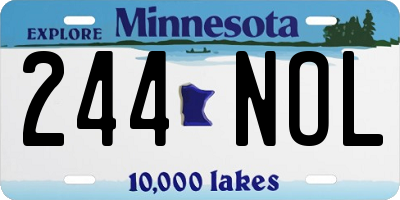 MN license plate 244NOL