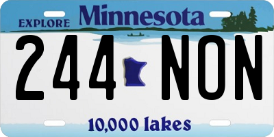 MN license plate 244NON
