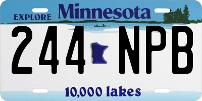 MN license plate 244NPB