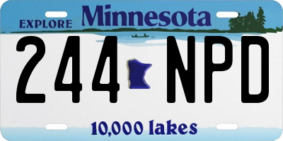 MN license plate 244NPD