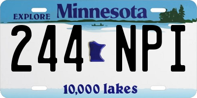 MN license plate 244NPI