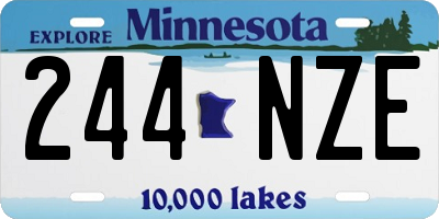 MN license plate 244NZE