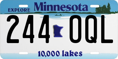 MN license plate 244OQL