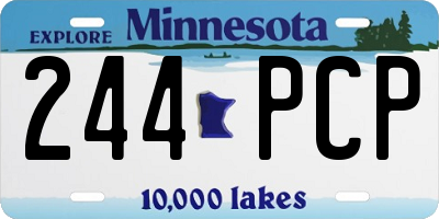 MN license plate 244PCP