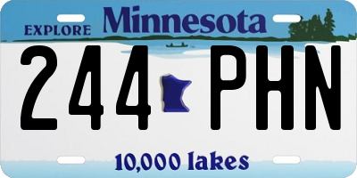 MN license plate 244PHN
