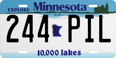 MN license plate 244PIL