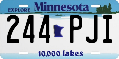 MN license plate 244PJI