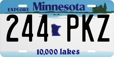 MN license plate 244PKZ