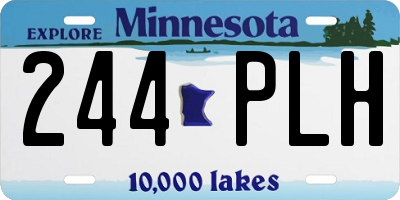 MN license plate 244PLH