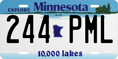 MN license plate 244PML