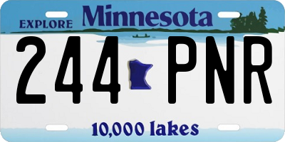 MN license plate 244PNR