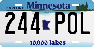 MN license plate 244POL