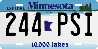 MN license plate 244PSI