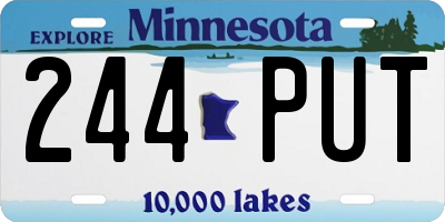 MN license plate 244PUT