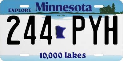 MN license plate 244PYH