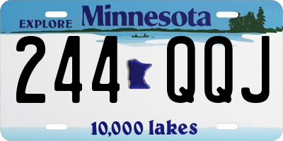MN license plate 244QQJ