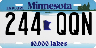 MN license plate 244QQN