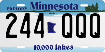 MN license plate 244QQQ