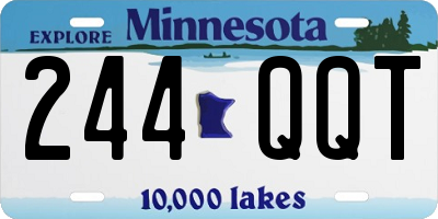 MN license plate 244QQT