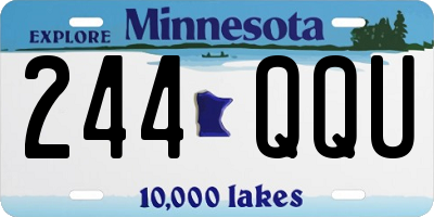 MN license plate 244QQU