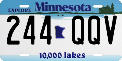 MN license plate 244QQV