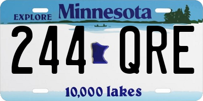 MN license plate 244QRE