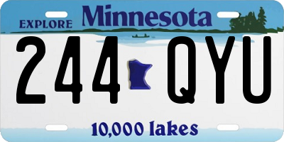 MN license plate 244QYU
