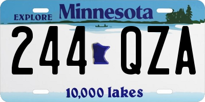 MN license plate 244QZA