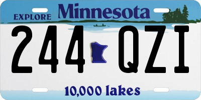 MN license plate 244QZI