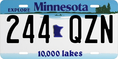 MN license plate 244QZN