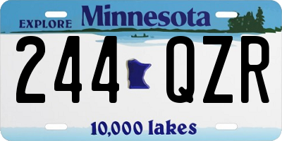 MN license plate 244QZR