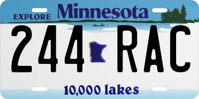 MN license plate 244RAC