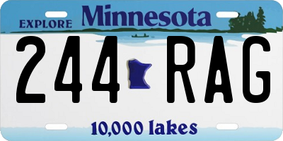 MN license plate 244RAG