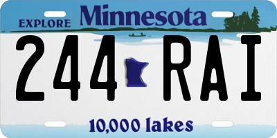 MN license plate 244RAI