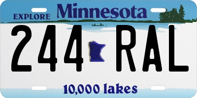 MN license plate 244RAL