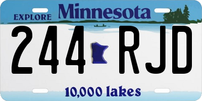MN license plate 244RJD