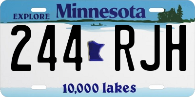 MN license plate 244RJH