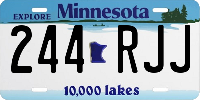 MN license plate 244RJJ