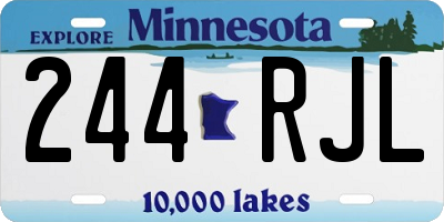MN license plate 244RJL