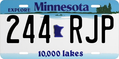 MN license plate 244RJP